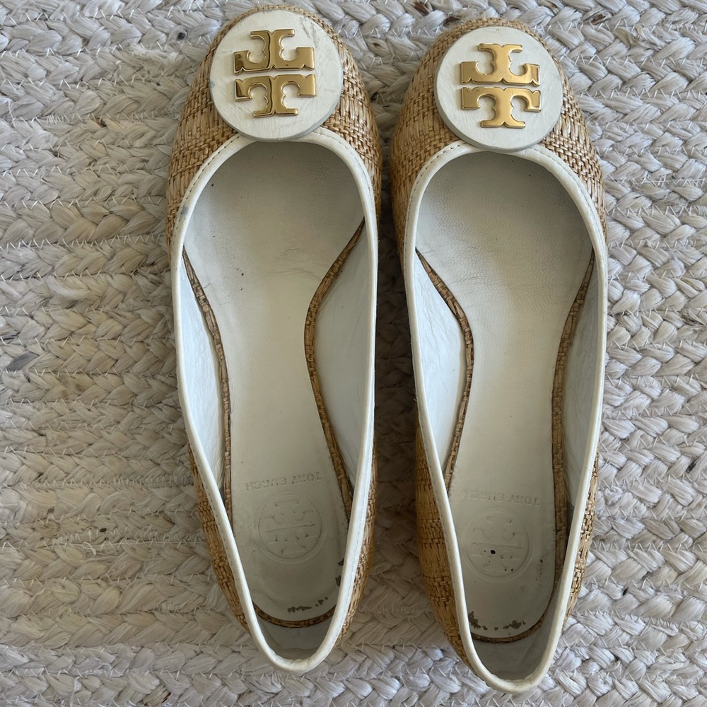 Tory Burch raffia ballet flats
